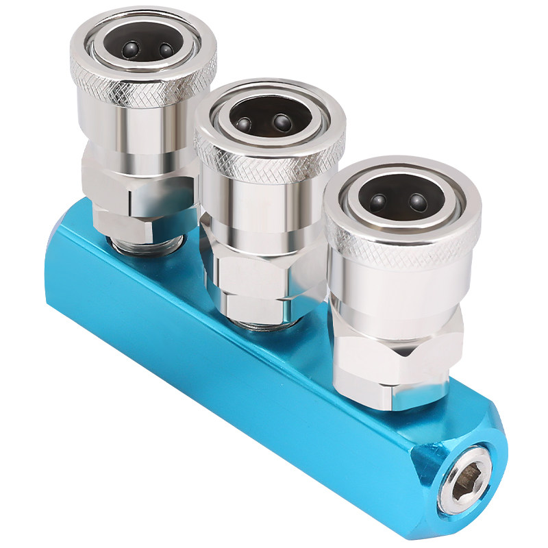气动气管气源分配器分气块气路气泵多通快速接头气排空压机分流排