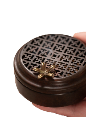 纯铜盘香炉予善紫铜香炉