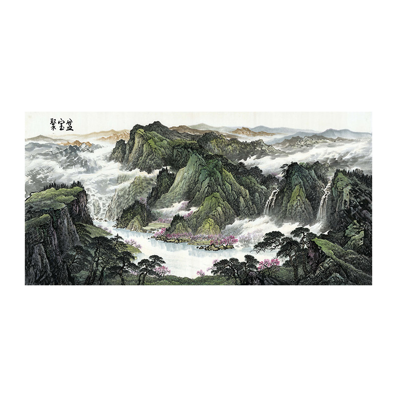 聚宝盆diy数字油画填充填色大尺寸客厅手工涂色画高级感挂画