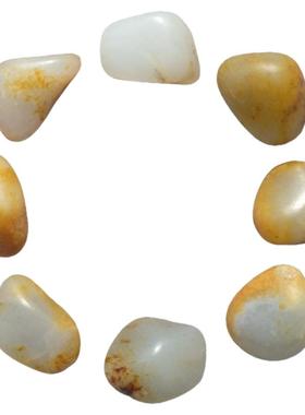 和田玉籽料原石手链黄皮白玉