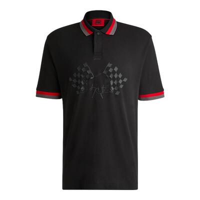 标志性公牛图案短袖Polo衫