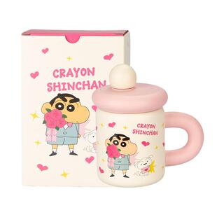 【摩登主妇&蜡笔小新】带盖保温杯办公室茶杯水杯马克杯吸管杯子