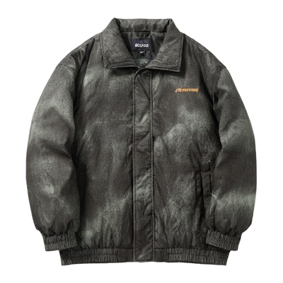 森马潮流晕染印花外套厚羽绒服男