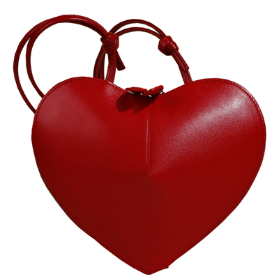 EZRO真皮质感斜挎桃心爱心设计感