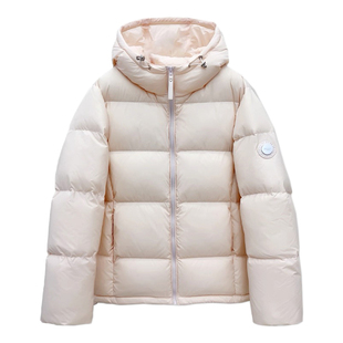 FTZT短款羽绒服女宽松加厚小个子90白鸭绒面包服连帽立领冬外套潮