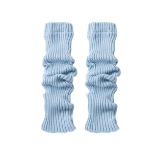 purpleguys针织小腿套女春秋y2k竖条纹显瘦纯色及膝长筒堆堆袜套