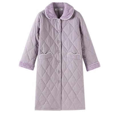 美标三层夹棉保暖睡袍