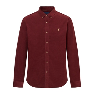 【100%纯棉】POLOWALK男装长袖衬衫2025秋季新品灯芯绒衬衫男式