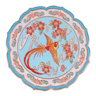 故宫人面桃花镜手持化妆镜 洛阳博物馆文创国风小镜子古风朱颜镜