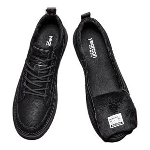 意尔康板鞋子男鞋2026新款春秋冬季加绒爆款百搭高端男士休闲皮鞋