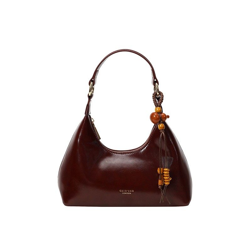 Chio'2nd腋下包质感红色手提包包女式2025新款通勤百搭单肩斜挎包