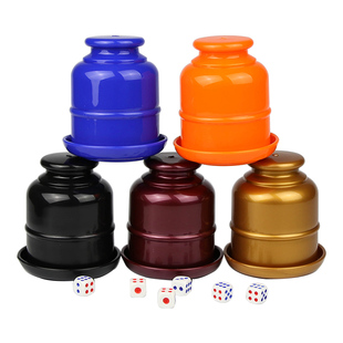 骰子骰盅套装酒吧夜店KTV用品塞子筛子色盅甩盅筛盅送摇色子色中