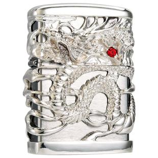 zippo打火机纯银重盔甲龙腾四海限量男士火机收藏级送礼官方正品