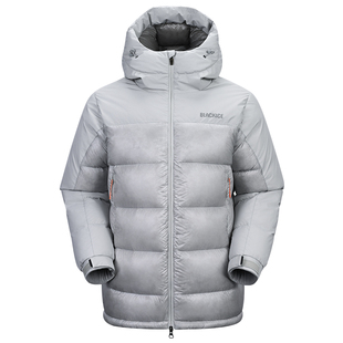 黑冰户外超轻羽绒服800蓬防风防水耐磨拼接鹅绒连帽羽绒外套8621