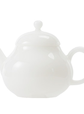 小号茶壶冰种玉瓷家用白瓷泡茶壶