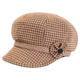 秋冬季帽子新款中老年贝雷帽妈妈鸭舌帽奶奶保暖加厚老人八角帽