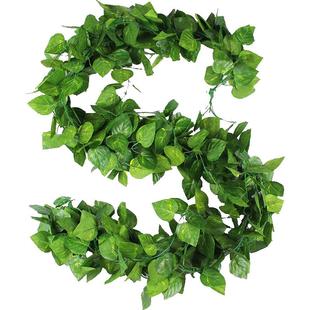 假绿叶仿真藤条葡萄叶树叶塑料藤蔓室内吊顶装饰花藤树藤绿植落地