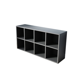 现代实木可定制自由组合陈列格子书柜靠墙书架落地客厅方格电视柜