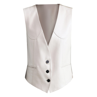 真皮马夹女2025秋冬新坎肩外搭简约复古气质头层绵羊皮衣马甲背心