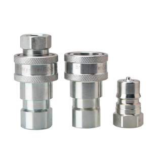 ISO7241-B派克型KSB-P双自封高压碳钢液压油气动管快插速接头配件