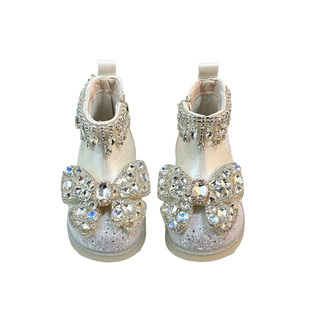 女童今年流行靴子公主风马丁靴秋冬款冬鞋2025年冬天新款洋气鞋子