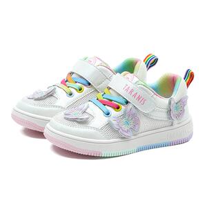 泰兰尼斯女童板鞋女孩儿童运动鞋春夏新款女宝软底网面透气单鞋子