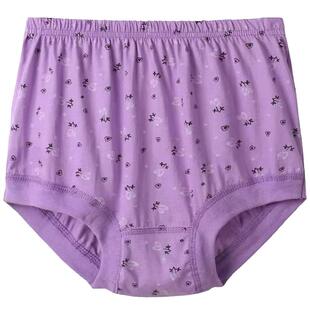 三条中老年妈妈内裤女纯棉高腰宽松加大码老年人奶奶全棉三角裤