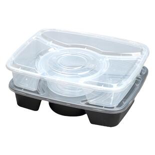 1200ml一次性餐盒三格四格五格大容量外卖打包盒快餐便当饭盒餐盘