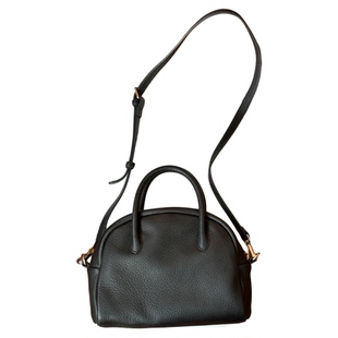 本初与象沫宝家鹿皮保龄球包超级柔软现货手提单肩斜挎简约小黑包