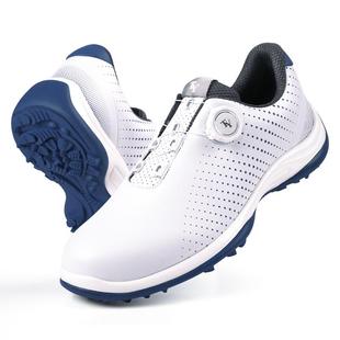 高尔夫球鞋男士防侧滑鞋钉旋转钮鞋带防水透气运动休闲户外男鞋子