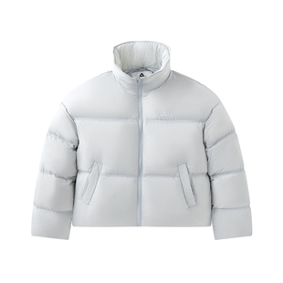 匹克驭雪立领羽绒服轻薄泡芙冬新款鸭绒棉服女短款运动外套面包服