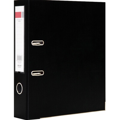 得力资料打孔活页蓝色快劳夹