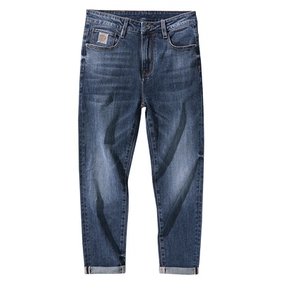 直筒加绒2025新款男士弹力牛仔裤