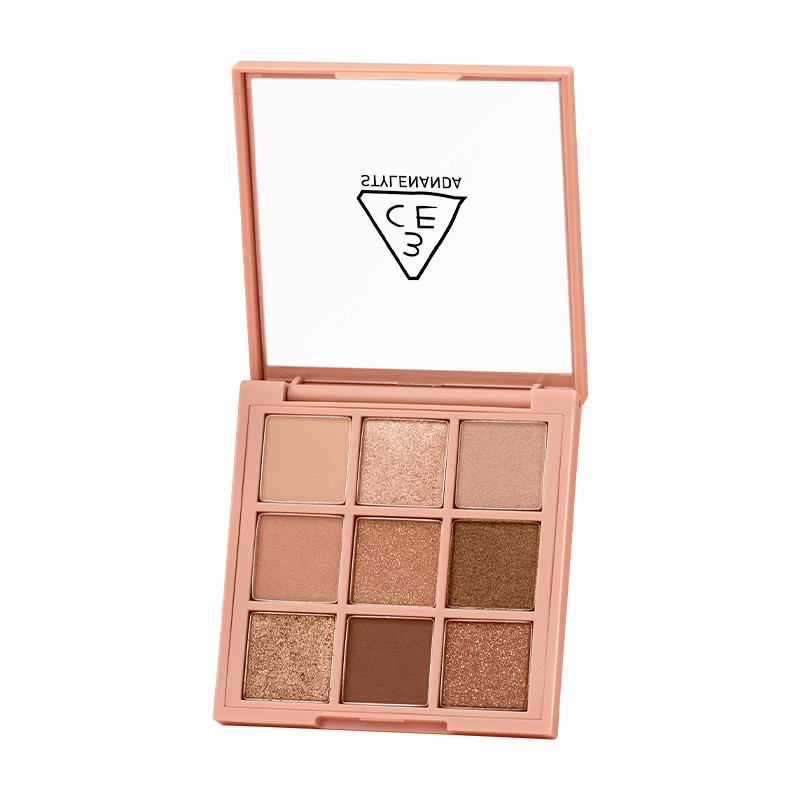 【达人直播】3CE 九宫格眼影哑光橘棕盘芋泥盘海盐面包大地色NHO