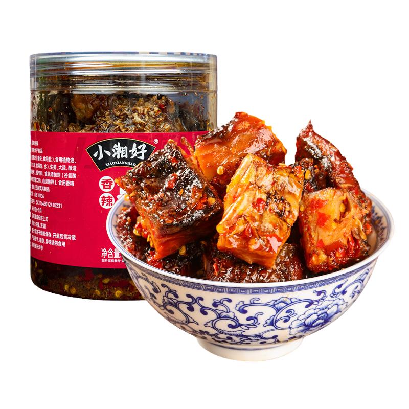 香辣鱼排湖南腊鱼下饭菜即食瓶装