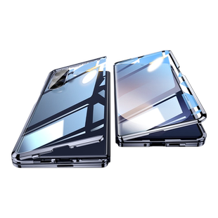 适用三星zfold6手机壳新款防窥可折叠ZFold6保护套galaxy z fold5双面玻璃透明镜头全包防摔高档超薄款韩港版