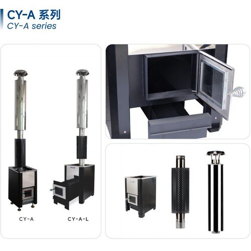 厂家供应桑拿木材柴燃烧炉烧柴桑拿干蒸炉原始户外桑拿房烧柴炉