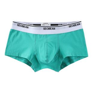 SEOBEAN/希宾低腰男生平角内裤 棉透气青年性感紧身U凸时尚潮新款