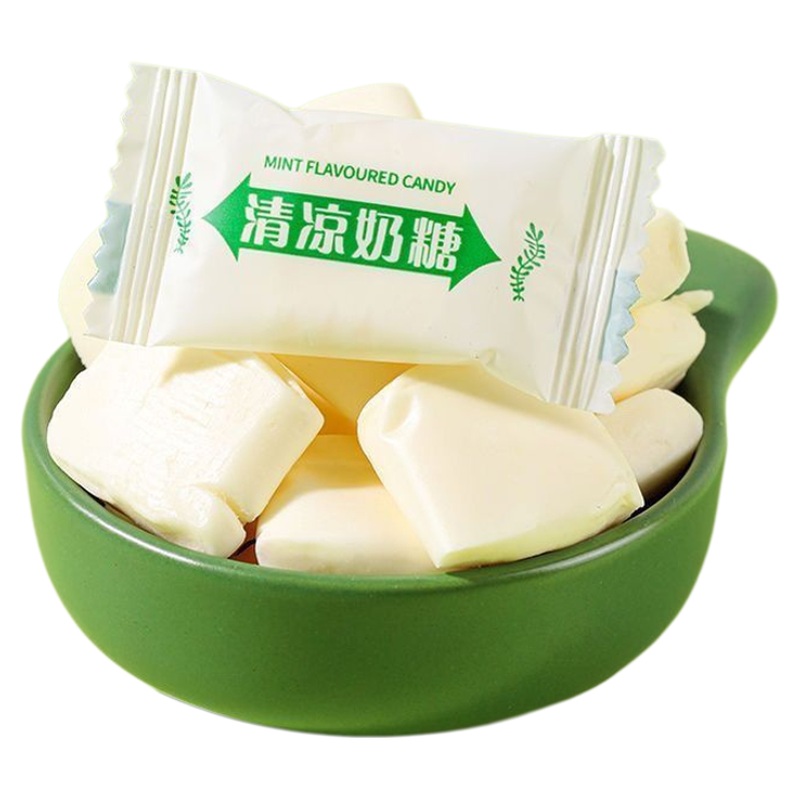 清凉奶糖薄荷冰凉休闲零食童年怀旧老式喜糖宿舍糖果儿童软糖批发