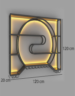 促商用店铺壁挂酒架置物架新中式 靠墙酒柜白红酒架餐厅酒水饮料新