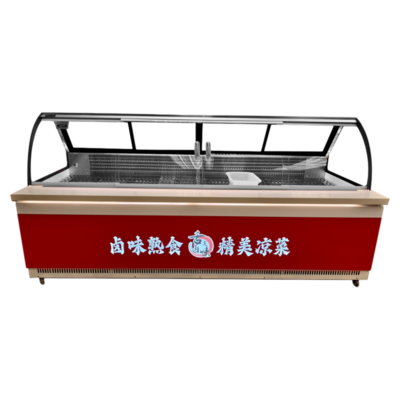 商用风冷冷藏蒸馏生鲜熟食卤味单温双温冷藏冷冻保鲜鸭脖展示柜