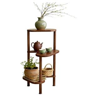 实木花盆架落地式多层置物架室内盆栽收纳架客厅绿植小角落展示架