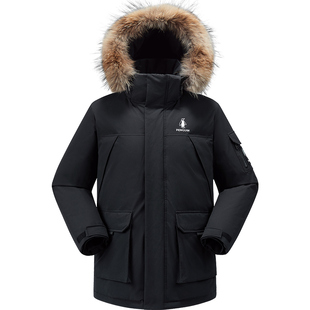 【baby同款】企鹅驭雪羽绒服男2025冬季新款加厚极光派克服外套女