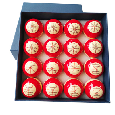 mandun台球大号红白母球美式