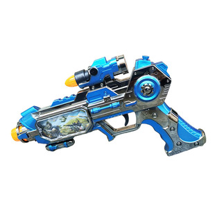 男孩子玩具枪带声音灯光震动图像移动玩具3到6岁儿童电动闪光枪