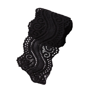 弹力蕾丝花边服装辅料裙摆加长手工装饰布艺配件镂空黑白花边材料