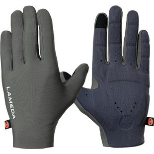 兰帕达双箭头掌垫骑行手套春秋薄抓绒长指排汗自行车公路男女绒辉