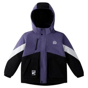 安奈儿童装男童女童棉衣冬新款夹棉保暖拼色防风棉袄工装棉服