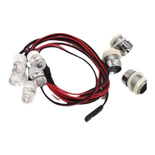 RC模型车灯组 雷魔727短卡前防撞大灯 LED 5灯 带8mm大号灯杯