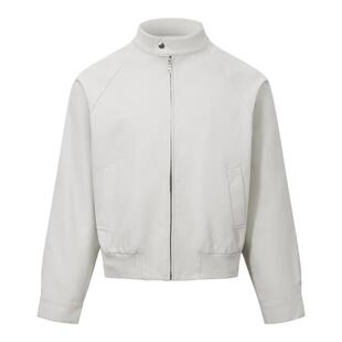 INTENT 银扣哈灵顿夹克重磅短宽休闲Cleanfit宽松立领简约外套男